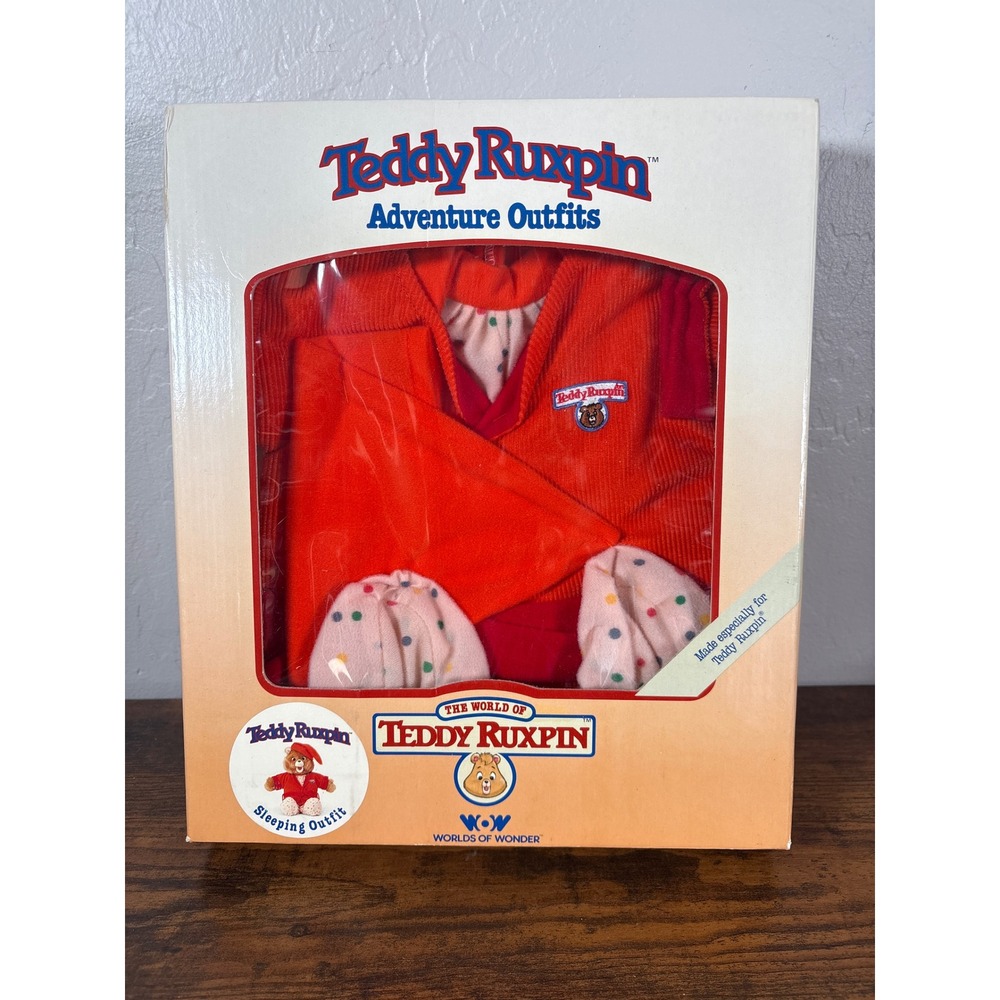 Vintage 1985 Teddy Ruxpin Sleeping Outfit Worlds of Wonder Adventure Outfits NEW